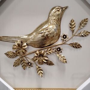 New Gold Bird Wall Decor